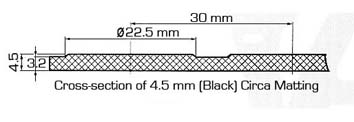Polymax Circa, Circular Studded rubber flooring and mattings applications including kitchen, foot bridge, factory